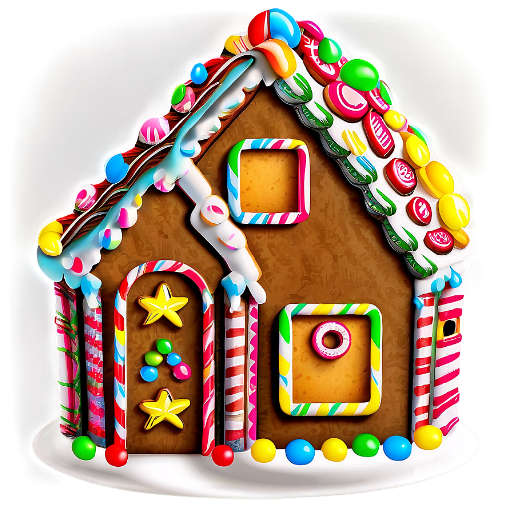 Whimsical Gingerbread House Wallpaper: Festive Candy Background