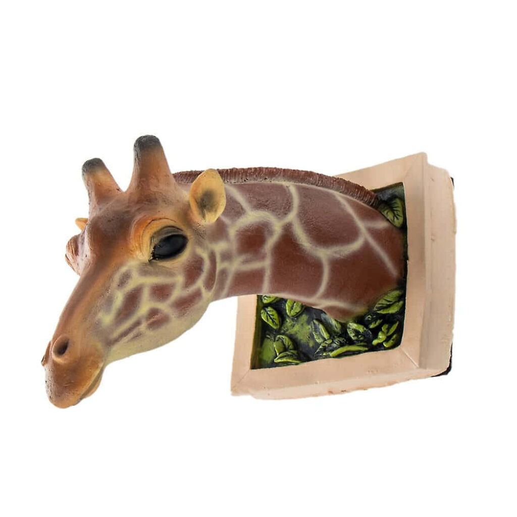 Whimsical Giraffe Figurine Wallpaper for Playful Decor Lovers