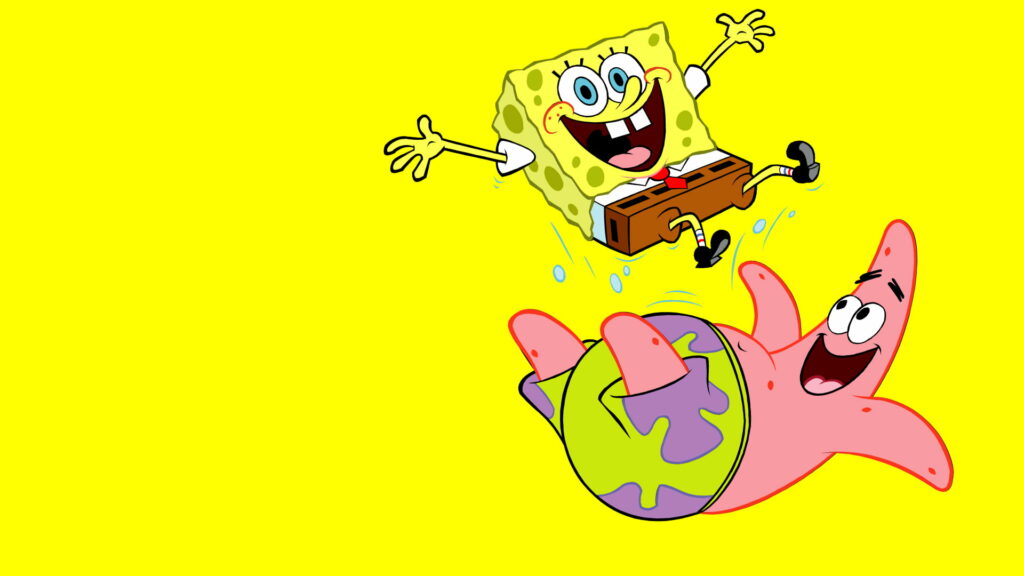 Whimsical Spongebob Squarepants: Patrick's Expressive HD Wallpaper