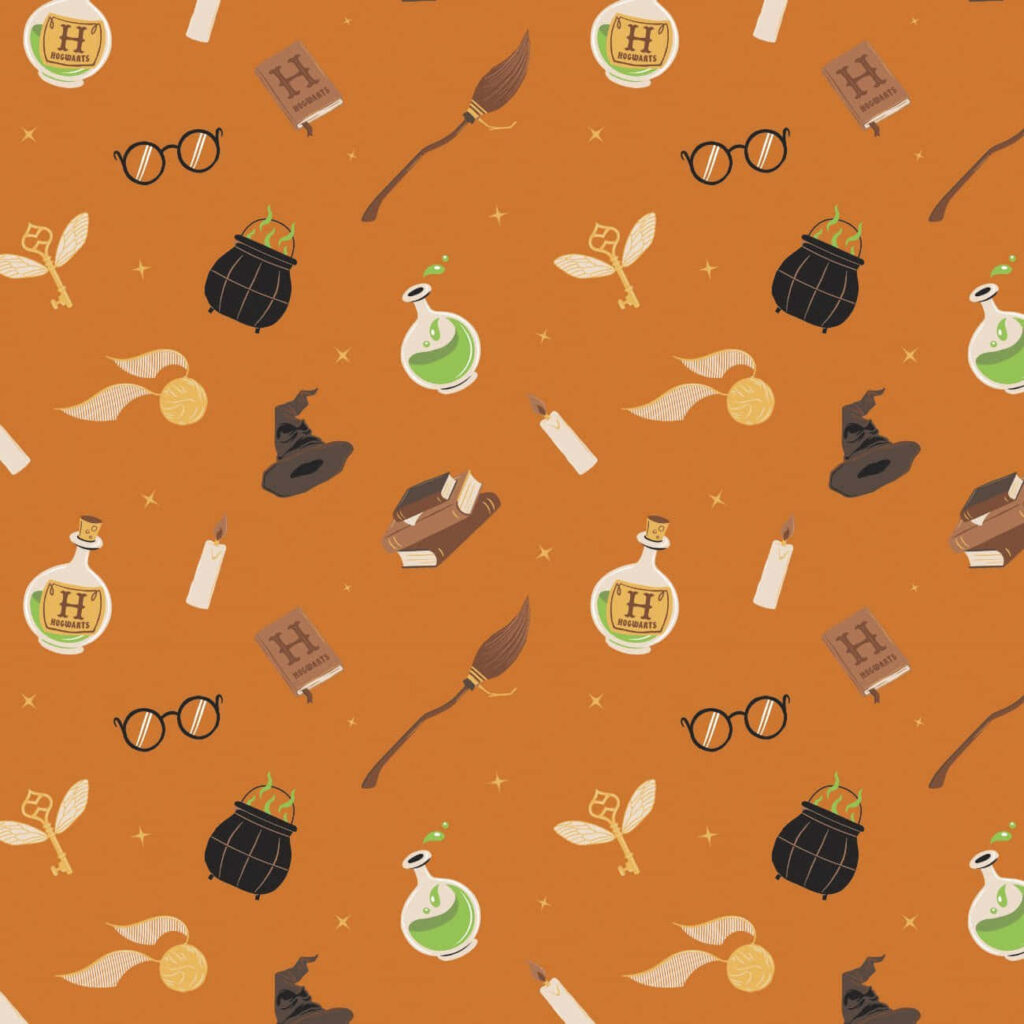 Whimsical Harry Potter Halloween Wallpaper with Magical Elements