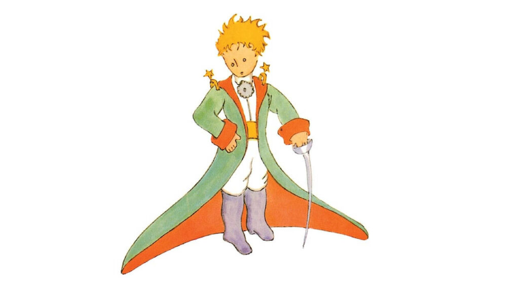 Whimsical Little Prince Wallpaper: Iconic Design on White Background