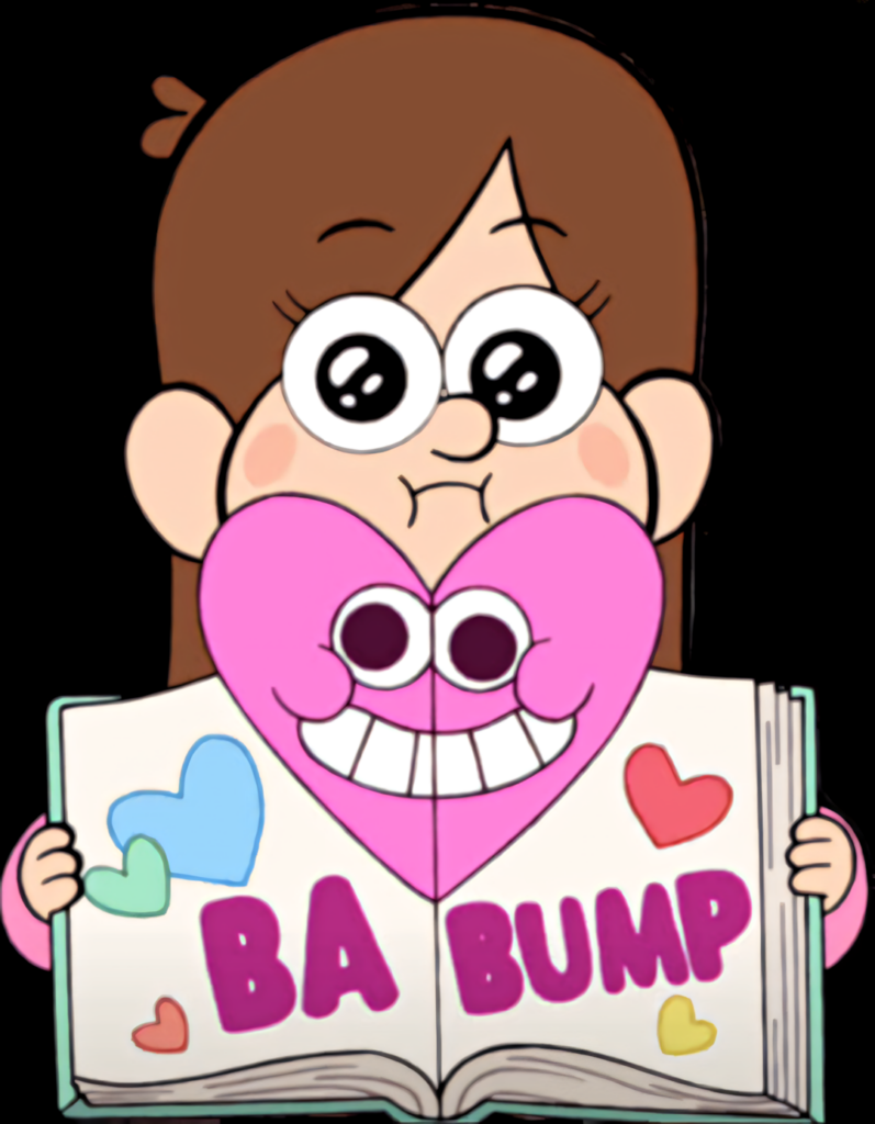 Whimsical Mabel Pines Wallpaper: Cheerful Heart & BA BUMP Design