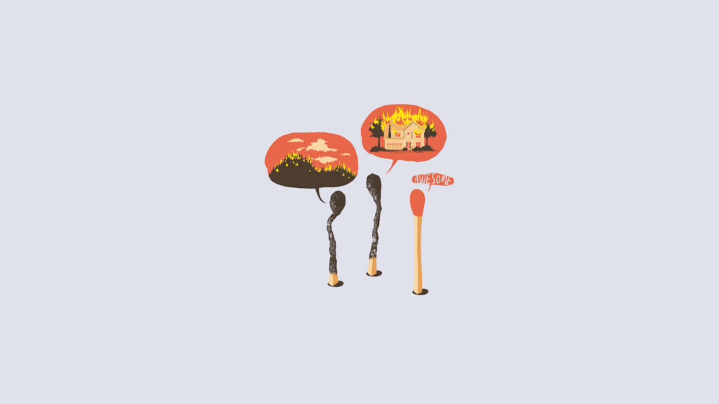 Whimsical Matchstick Wallpaper: Humorous Scene with Witty Conversation