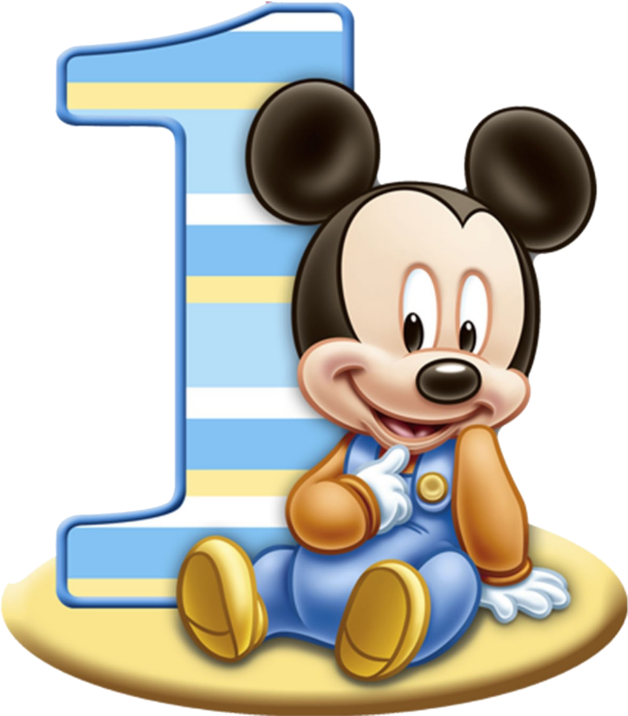 Cute Mickey Mouse Wallpaper for First Birthday Celebration