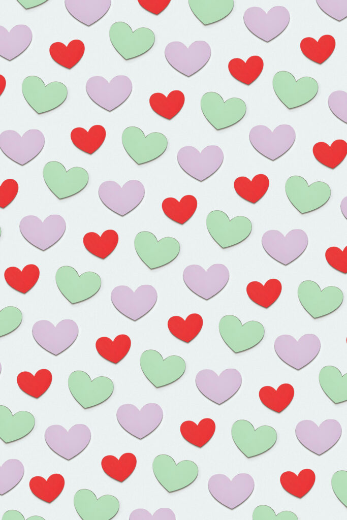 Charming Multicolored Hearts Wallpaper for Whimsical iPhone Background