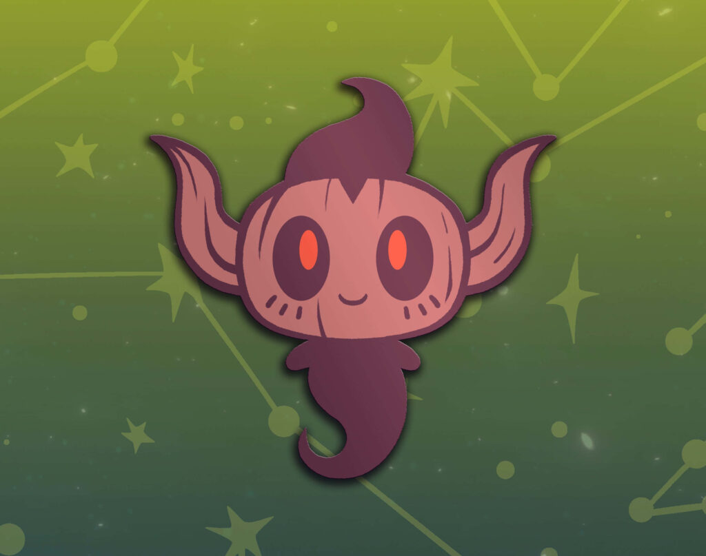 Phantump Wallpaper: Whimsical Green Background with Star Patterns