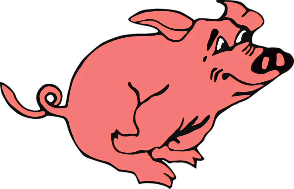 Stylized Pink Cartoon Pig Wallpaper: Whimsical & Playful Design
