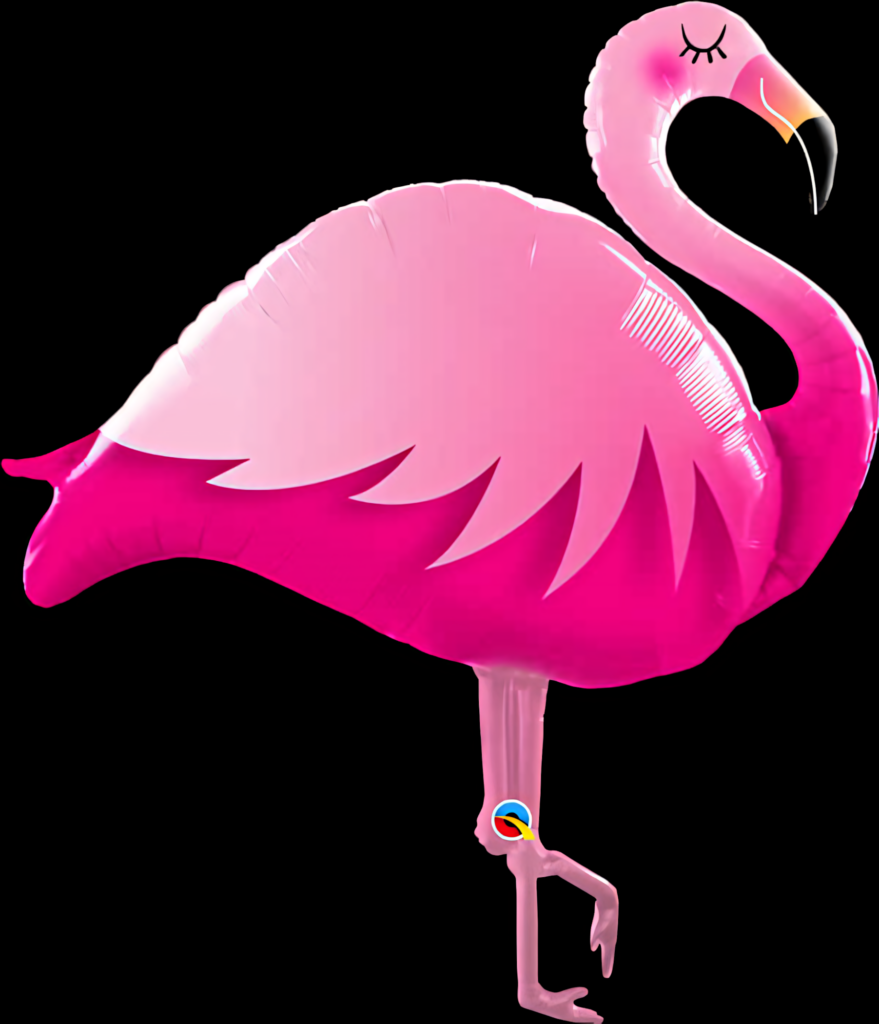 Whimsical Pink Flamingo Balloon Wallpaper - Bright & Playful Design