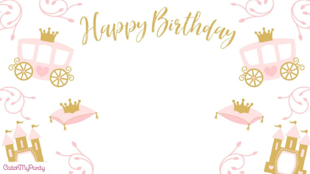 Whimsical Princess Birthday Wallpaper for Fairytale Celebrations