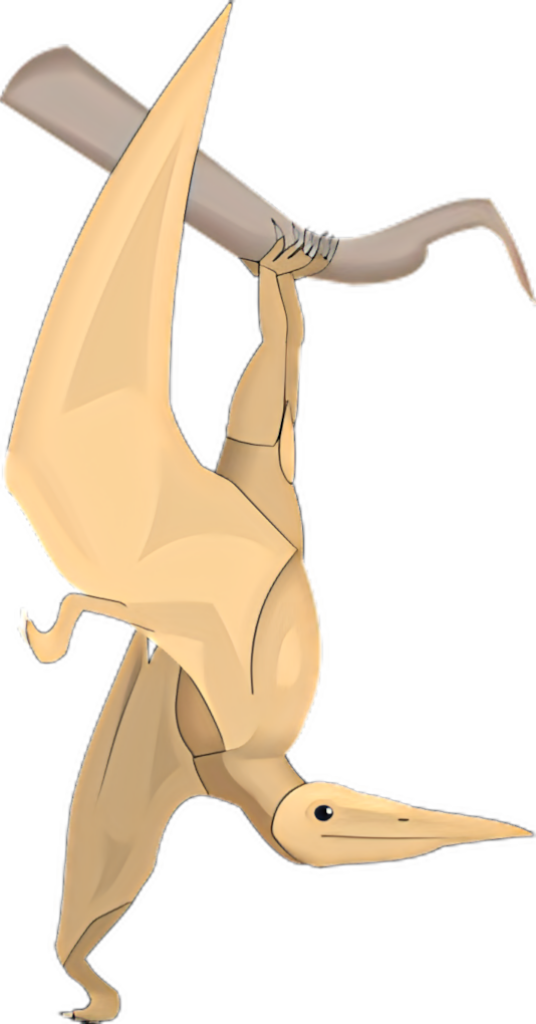 Stylized Pterosaur Wallpaper: Whimsical Art with Modern Design