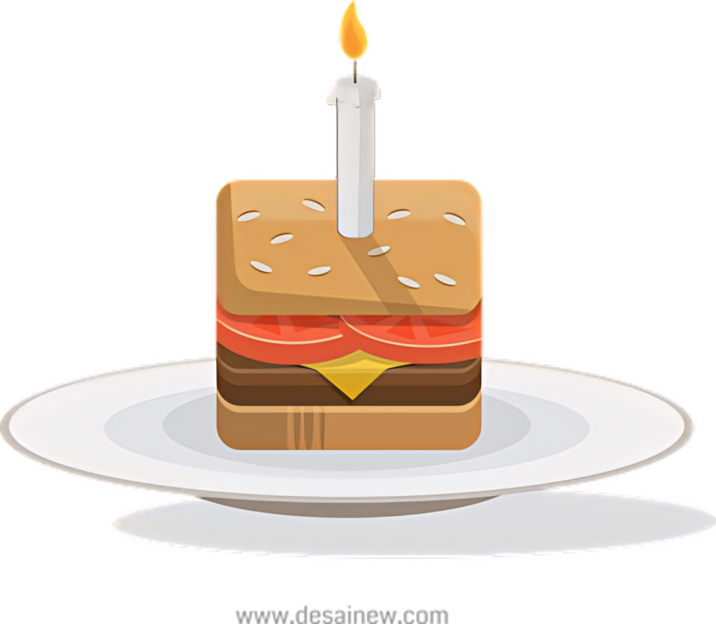 Whimsical Sandwich Wallpaper: Fun Birthday Celebration Background