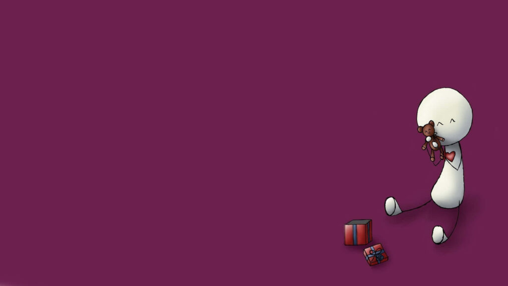 Whimsical Santa & Reindeer Wallpaper: Festive Burgundy Design