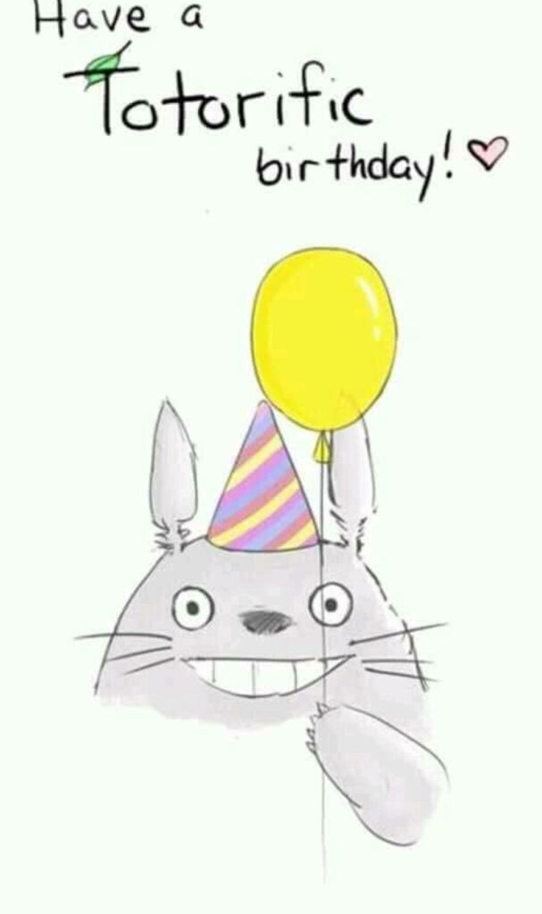 “Whimsical Totoro Birthday Wallpaper for a Totorific Celebration!”