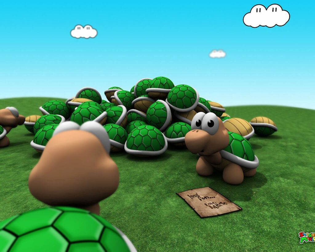 Vibrant Turtle-Inspired Wallpaper: Whimsical Adventure in Nature