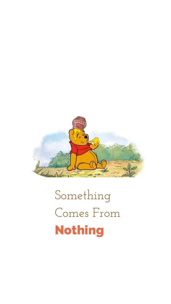 Winnie the Pooh Minimalist Wallpaper: Honey & Whimsy in Greenery