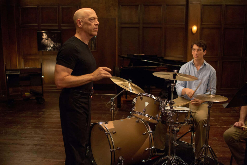 Whiplash Wallpaper: Intense Drumming Lesson in Music Studio