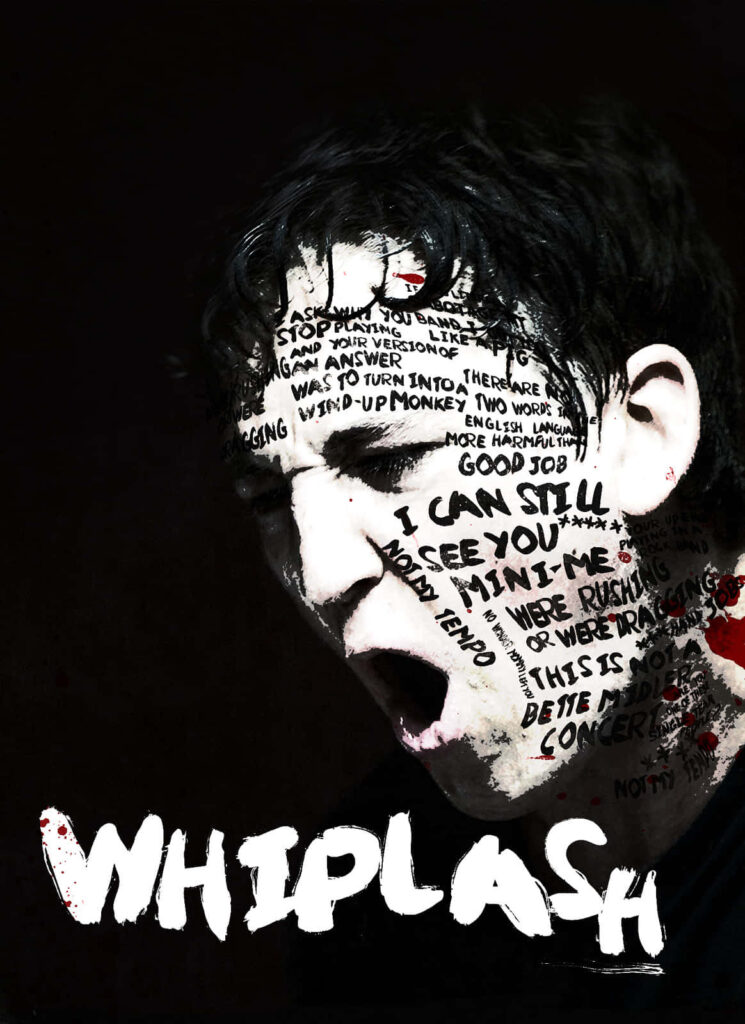 Intense Whiplash Movie Wallpaper: Bold Art & Emotional Typography