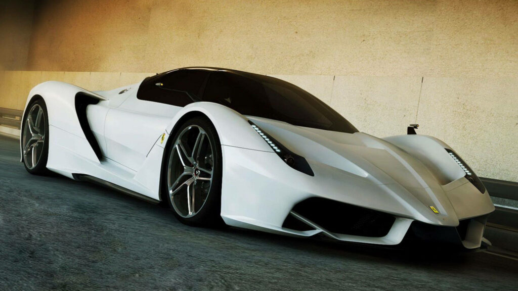 Ferrari's Dazzling Dream Machine Races Through Vibrant Underpass Wallpaper