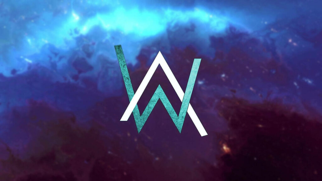Walk the Nordic skies with Alan Walker's iconic logo Wallpaper