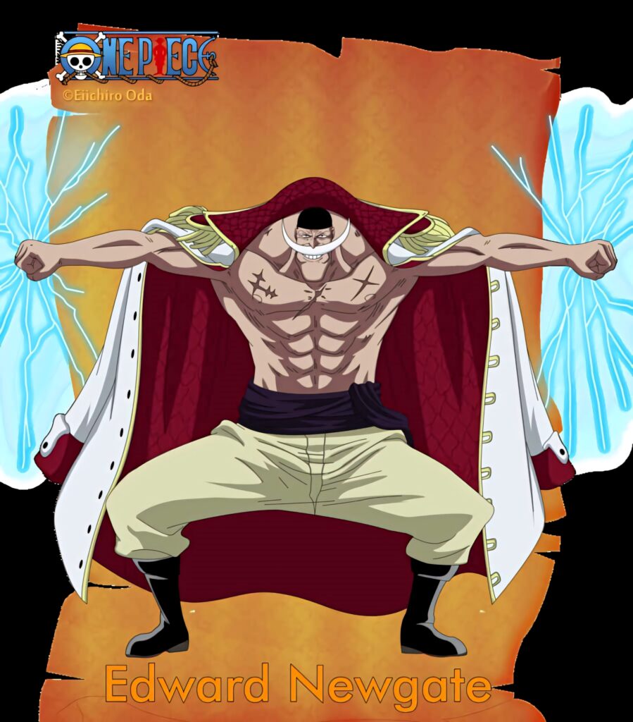 Edward Newgate Whitebeard One Piece anime wallpaper electric energy fiery orange background