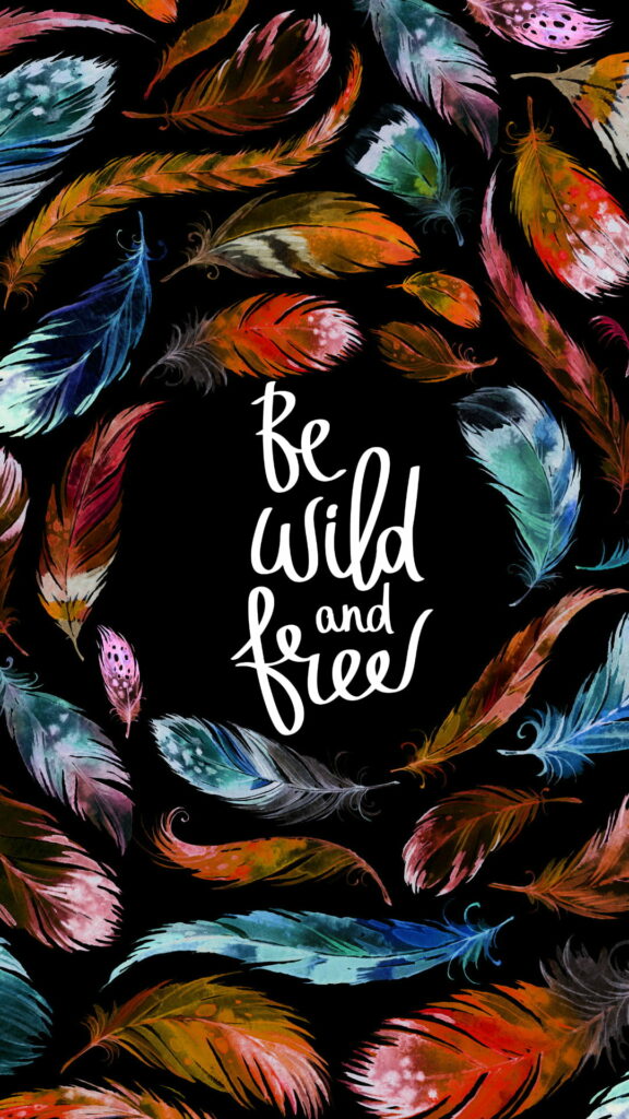 Fierce and Free: An Ethereal Boho Featherscape for your HD Phone Wallpaper