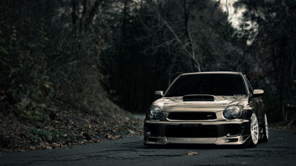 Into the Wilderness: JDM Subaru Conquering Forest Roads in 4k Resolution Wallpaper