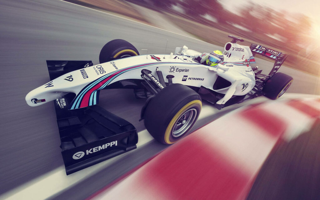 Williams Formula 1 car racing fast on track motorsport dynamic wallpaper background speed