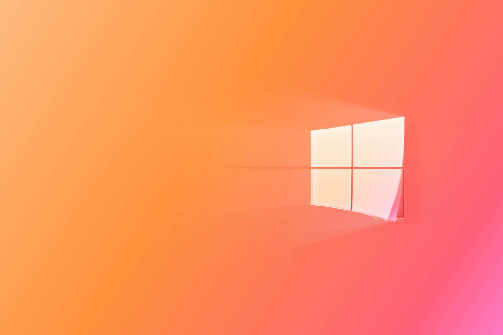 Windows 10: Vivid HD Background Showcasing the White Logo on a Warm and Colorful Palette Wallpaper