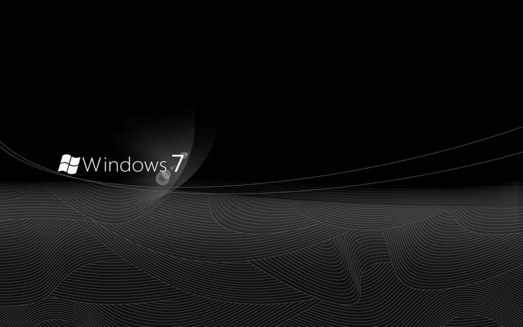 Wave of Abstract Brilliance: A Captivating Windows 7 Logo Shimmering in a Darkened Background Wallpaper