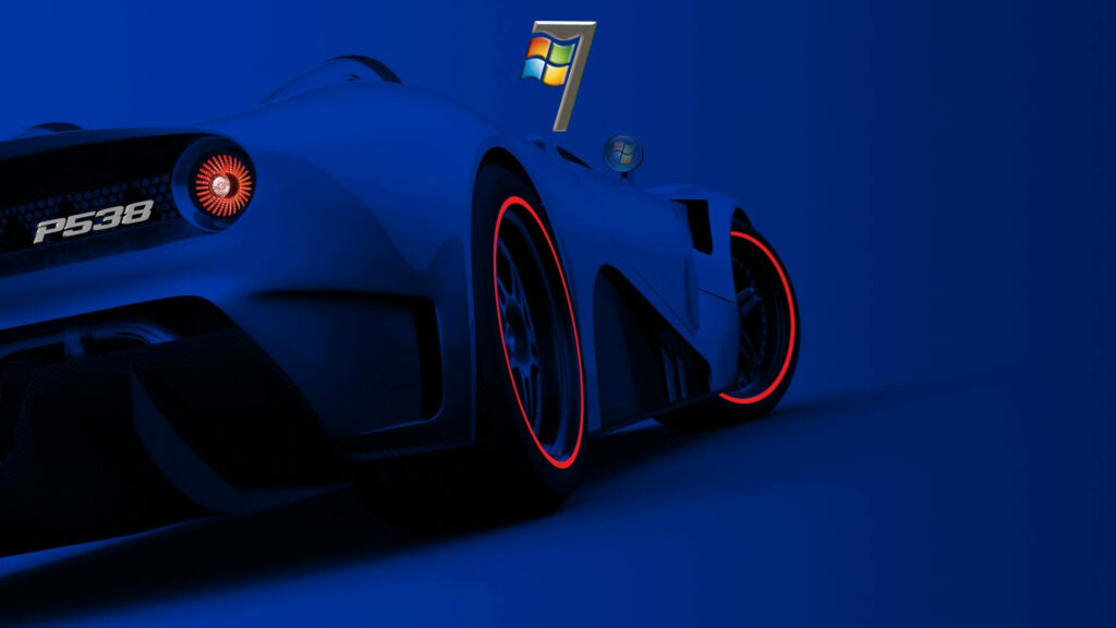 Sleek Windows 7-Inspired Sports Car: Captivating HD Background Wallpaper