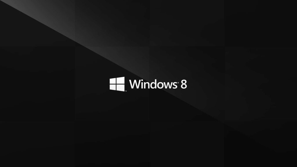 Windows 8 logo on dark gray geometric background minimalist modern HD desktop wallpaper