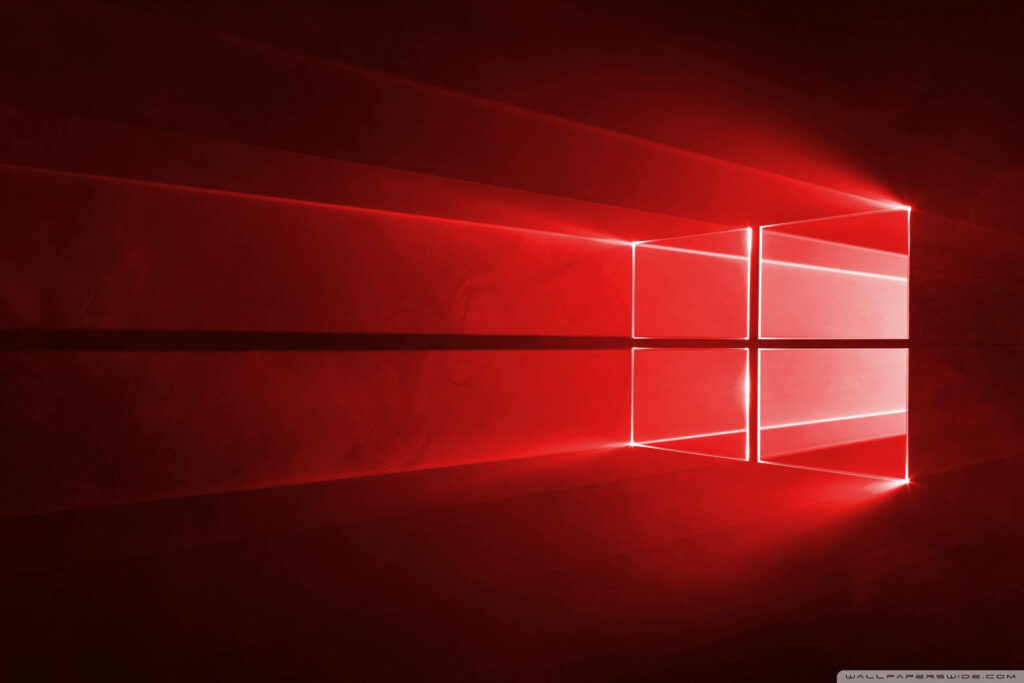Windows Reimagined: A Dynamic Red and Black Revamp Wallpaper