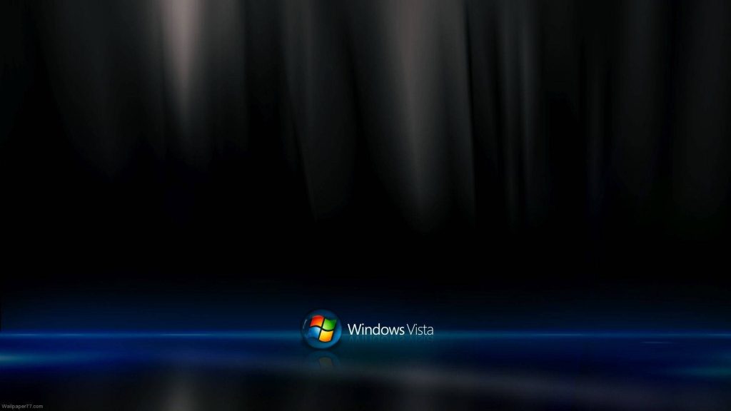 Windows Vista orb wallpaper dark abstract background sleek tech theme moody lighting reflection