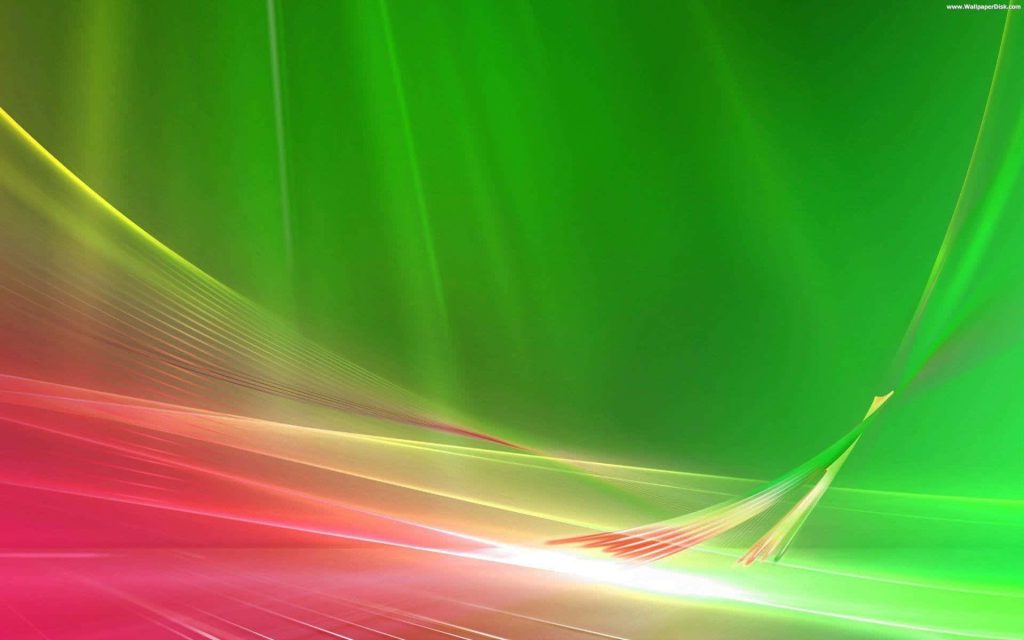 Abstract Windows Vista wallpaper with smooth curves vibrant red and green light flares background