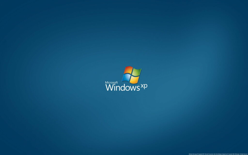 XP in the Dark: Stunning Blue QHD Wallpaper Background with Microsoft's Classic Windows XP Look