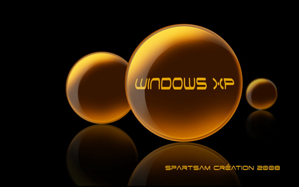 Windows XP Bliss: Vibrant Orange and Black HD Wallpaper by Spartsam