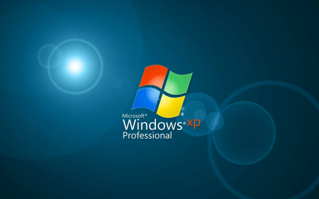 Windows XP: A Classic Blue Oasis - A Simple yet Stunning 3D Microsoft Masterpiece Wallpaper