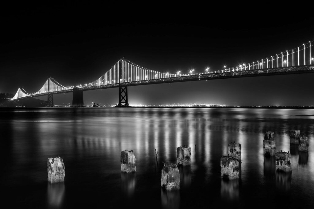 San Francisco's Timeless Beauty: A Captivating Monochrome Skyline That Reveals the City's Rich and Vibrant Past Wallpaper