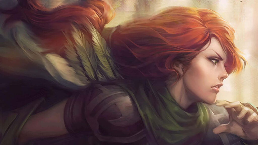 Celebrating the Beauty of Dota 2 through Windranger's Digital Art Masterpiece Wallpaper