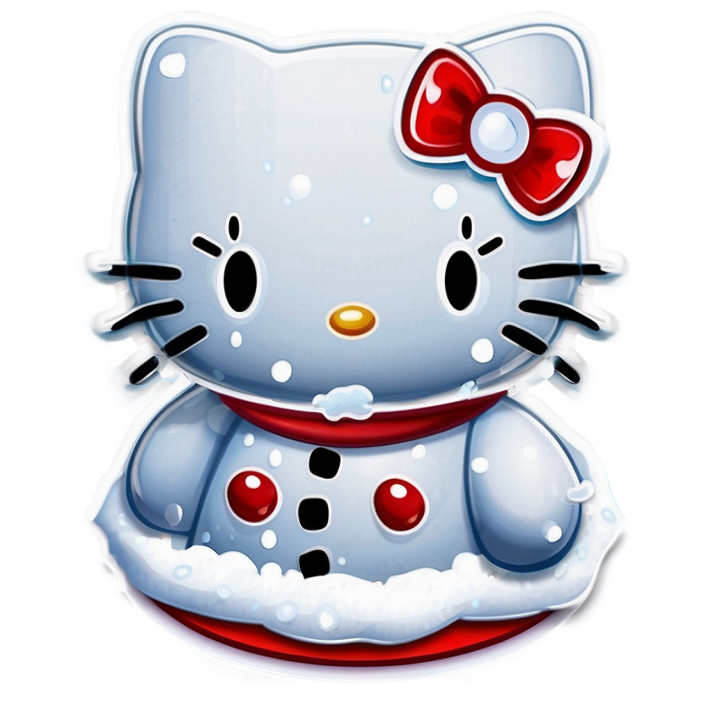 Playful Winter Character Wallpaper with Snowy Design & Buttons