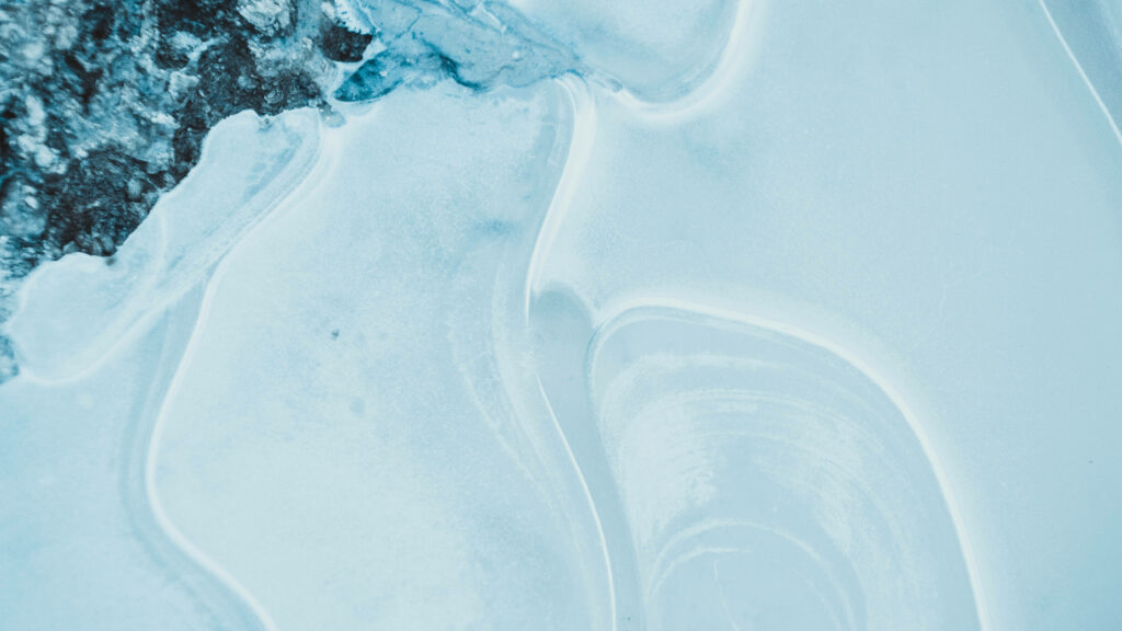 Winter-Inspired Abstract Blue & White Wallpaper Background Design