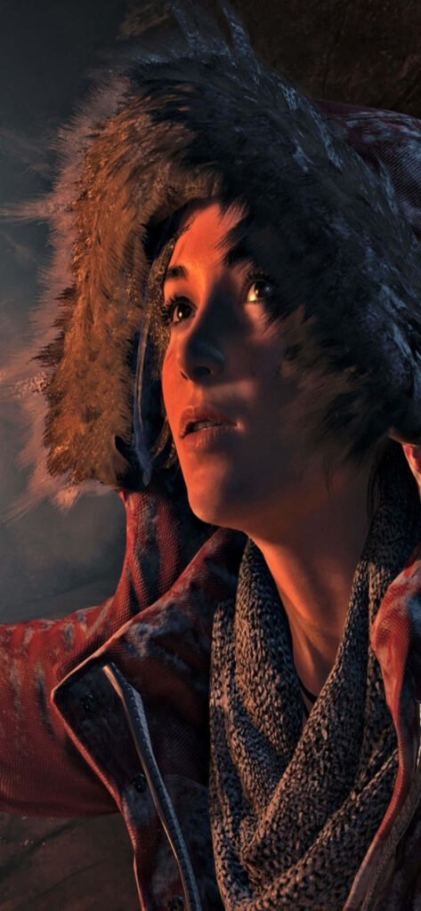 Adventure's Chosen Seeker: The Captivating Lara Croft Embarks on a Frigid Quest Wallpaper