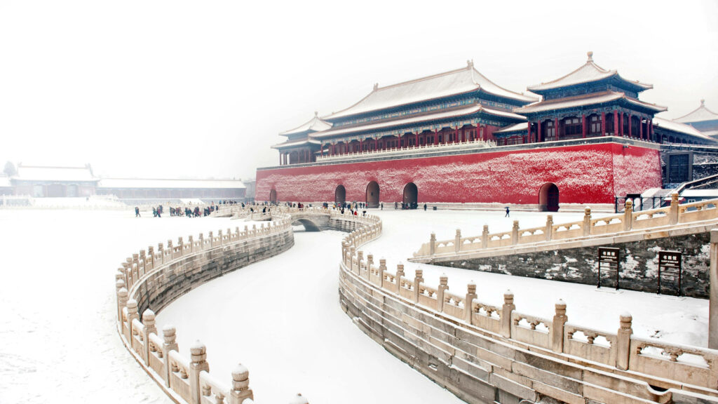 Frozen Majesty: Winter Wonderland in the Forbidden City Wallpaper
