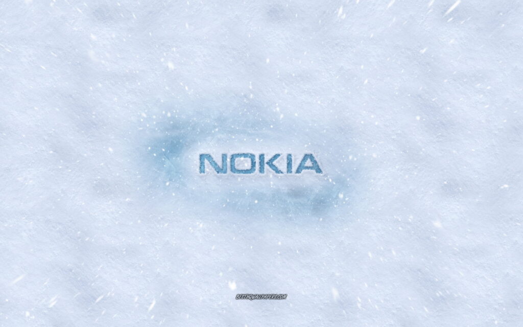 Nokia Winter Wonderland: Embracing the Snow with a QHD Nokia Logo Wallpaper