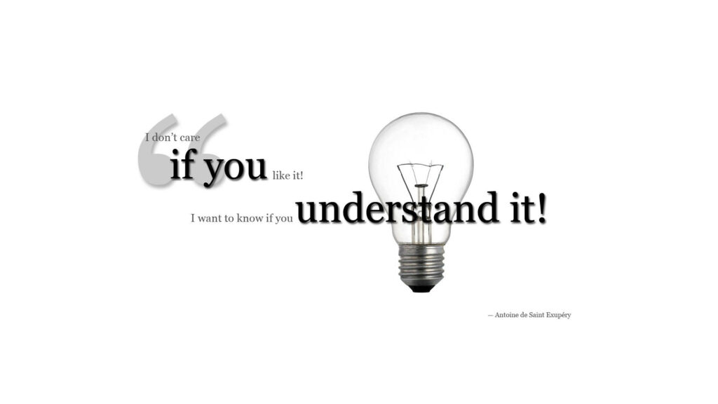 Insightful Black & White Wallpaper with Saint-Exupéry Quote
