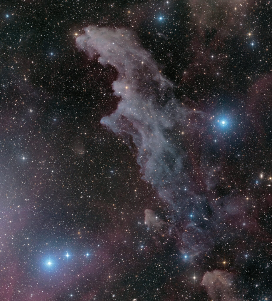 Witch Head Nebula Wallpaper: Ethereal Cosmic Reflection Background