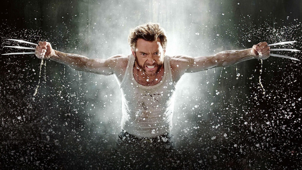 Dramatic Wolverine X-Men Wallpaper: Claws Out, Water Splashes