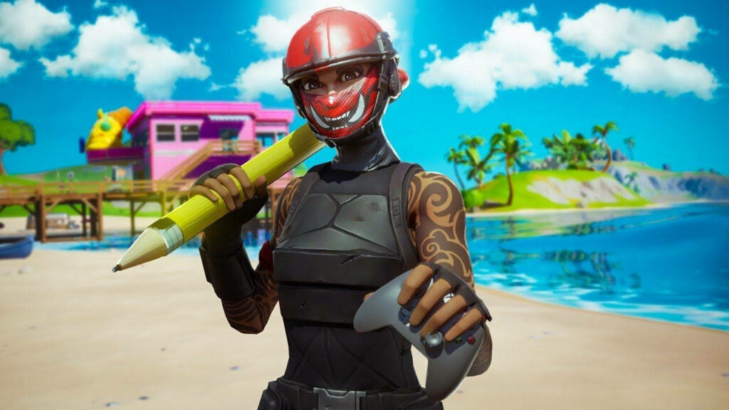 Ramirez Exudes Beach Vibes in Rare Outfit: A Captivating Fortnite Visualization Wallpaper
