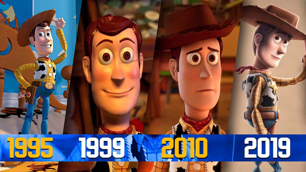 Woody Character Evolution Wallpaper: Toy Story 1995-2019