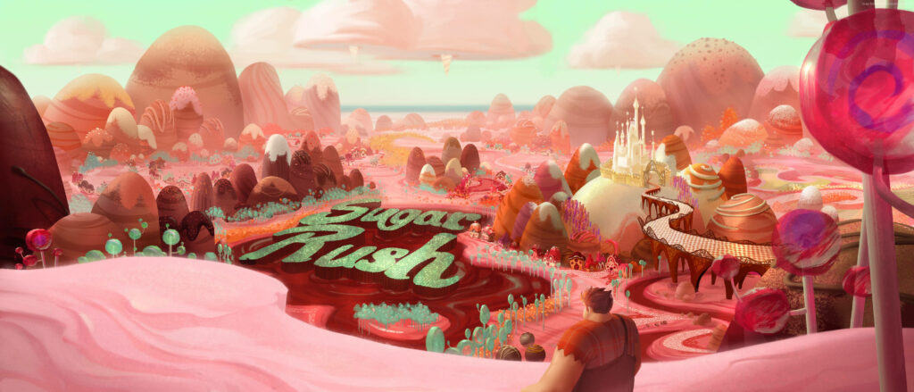 Wreck-It Ralph Wallpaper: Sugar Rush Candy Landscape Background
